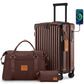 20in Carry On Luggage with Cup Holder and USB Port