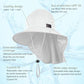 Cooling Sun Hat for Men Women UPF50+ Wide Brim Fishing Hat with Neck Flap Adjustable Foldable Bucket Hat for Hiking White