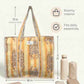 100% Cotton Quilted Tote Bag For Women