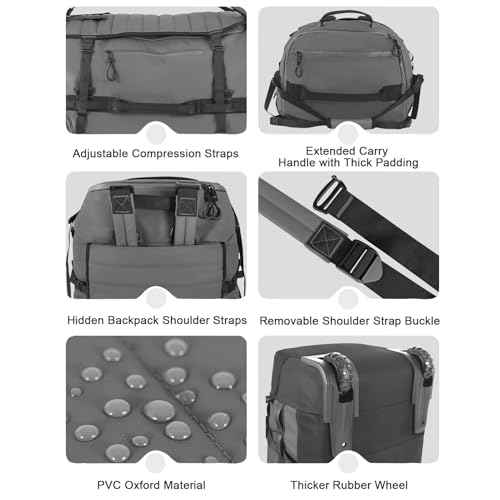 85L 29“ Foldable Rolling Backpack with Wheels