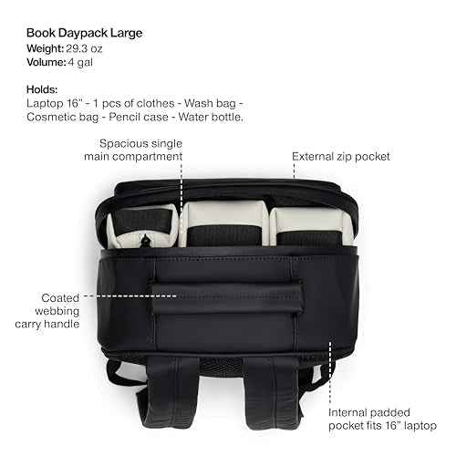 Book Daypack Large Waterproof Laptop Backpack for Men