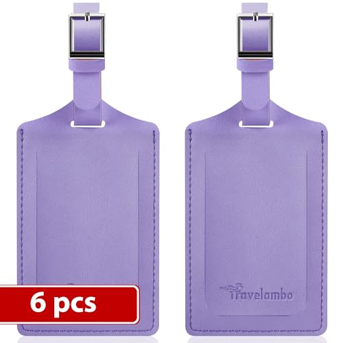 6 Pack Luggage Tags for Suitcases Airplane Travel Essentials (6 Count)