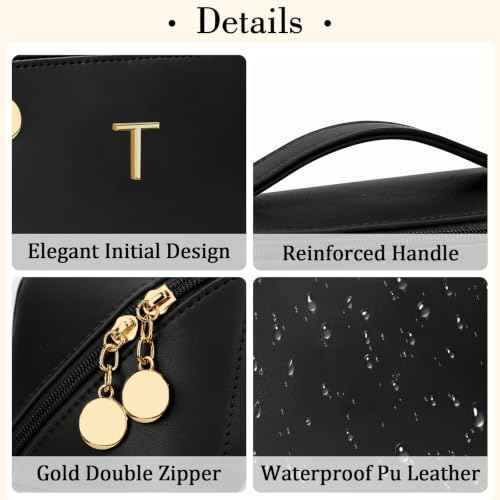 Initial Makeup Bag Personalized Gift for Women Teen Girls