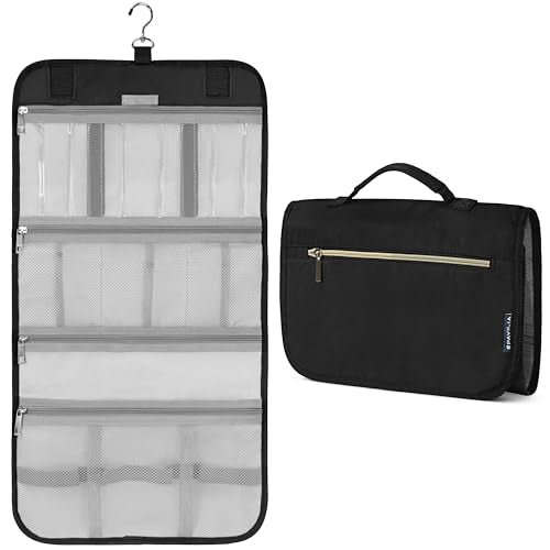 Hanging Toiletry Bag for Women Men Foldable Travel Organizer