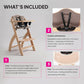 Beyond Junior Convertible Wooden High Chair with Removable Tray