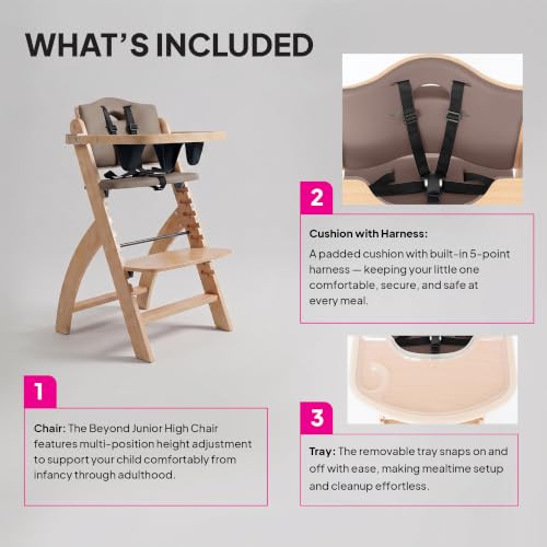 Beyond Junior Convertible Wooden High Chair with Removable Tray