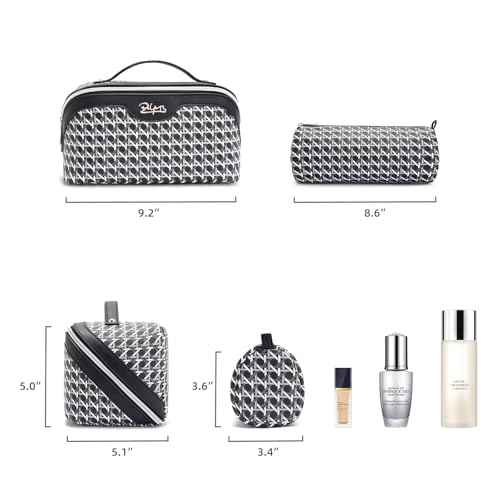 Travel Makeup Bag Cosmetic Bags for Women (3 Count)