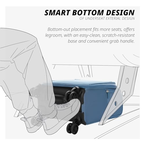 Underseat Carry On Luggage with Wheels