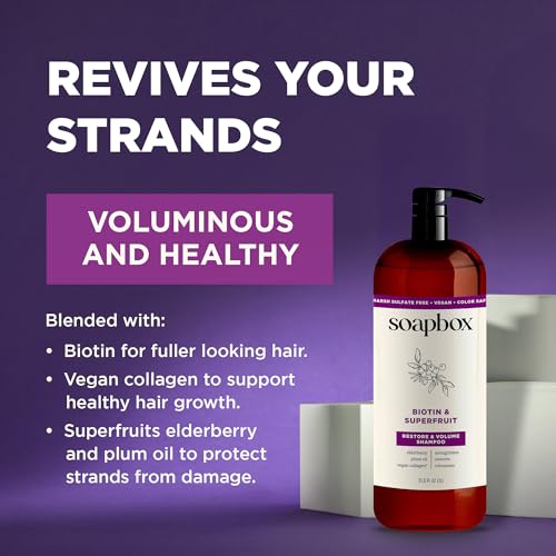 Biotin & Super Fruit Shampoo for Volume (33.8 Fl Oz)
