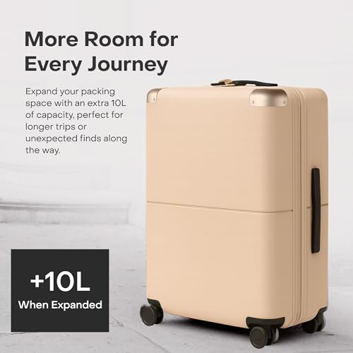 Checked Expandable Suitcase