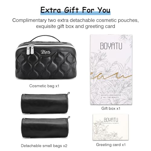 Travel Makeup Bag Cosmetic Bags for Women (3 Count)