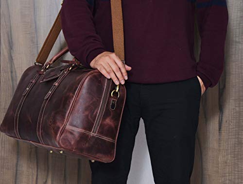 Aaron Leather Duffle Bag for Men & Women