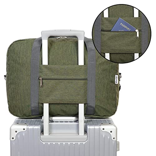 For United Airlines Foldable Carry on Bag 22x14x9 Travel Duffel Bag Packable luggage Duffle for Women and Men 40L