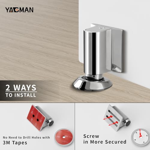2 Pack Magnetic Door Stopper Floor Mount (2 Count)