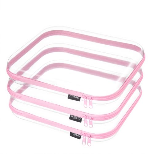 Clear Hard Shell Zipper Cases (3 Count)