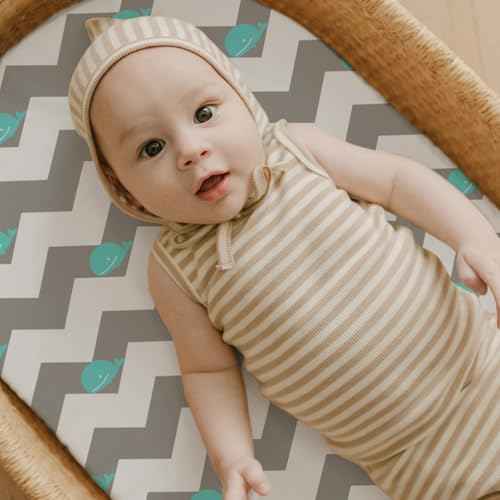 Stretch Fitted Bassinet Sheet Set BROLEX 2 Pack Cradle Sheets for Bassinet Pad (2 Count)