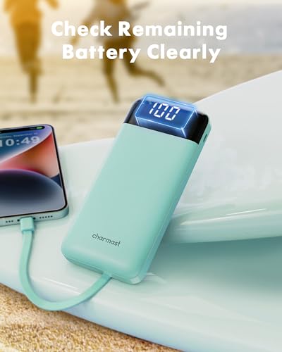 Portable Charger with Built in Cables