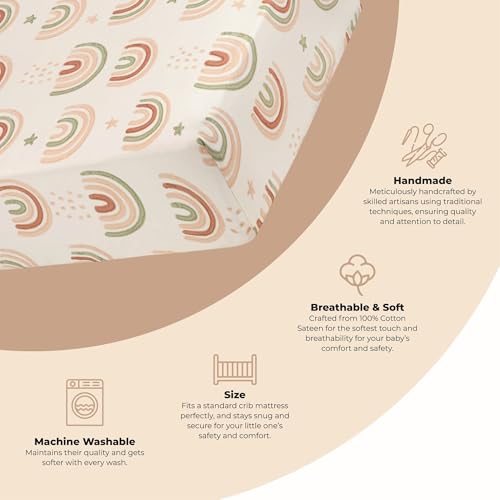 100% Cotton Breathable Fitted Baby and Toddler Sheet for Standard Mattress