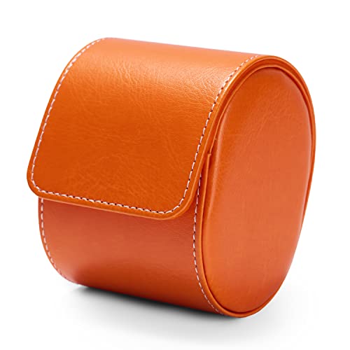 Luxury Leather Watch Storage Box Travel Single Watch Case Jewelry Gift Box for Christmas Anniversary Birthday