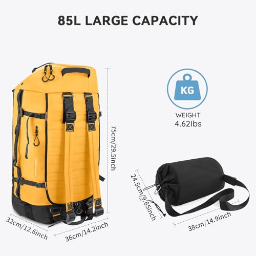 85L 29“ Foldable Rolling Backpack with Wheels