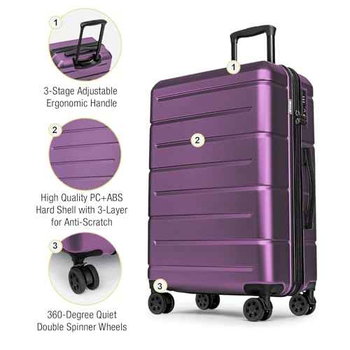 Luggage Sets 2 Piece Suitcase Set Hardshell 20 inch (2 Count)