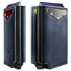 Men Slim Leather Wallet Metal Case Money Clip