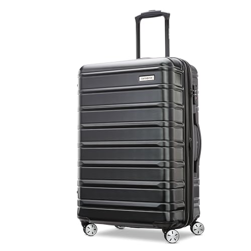 Omni 2 24 Inch Medium Checked Hardside Luggage with 360° Spinner Wheels