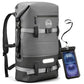 30/40/55L Waterproof Dry Backpack & Phone Case- X-Large Floating Dry Bag for Kayaking, Travel, Hiking, Fishing, Camping, Motorcycles & Beach, Heavy-Duty Roll Top Men/Women (Grey)