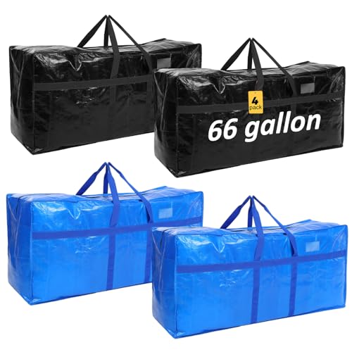4 Pcs 66 Gallon Extra Large Moving Bags Heavy Duty Storage Bag (4 Count)