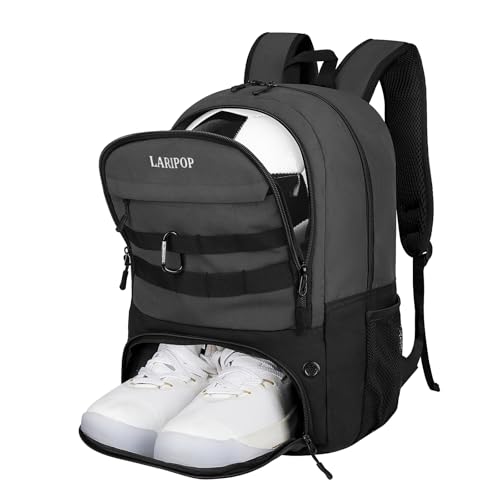 Soccer Backpack Bag with Ball Holder Ventilated Shoe Compartment Large Capacity Sports Gear Bag for Basketball Volleyball Gym