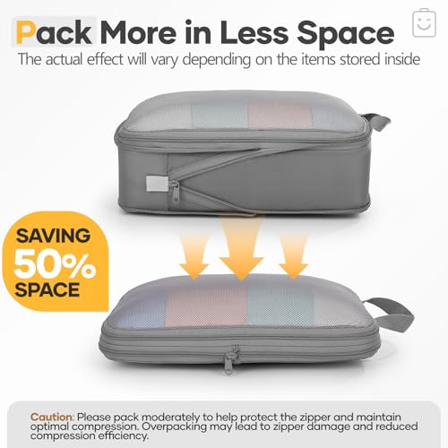 11 Set Compression Packing Cubes Garment Bags for Travel Essentials (11 Count)