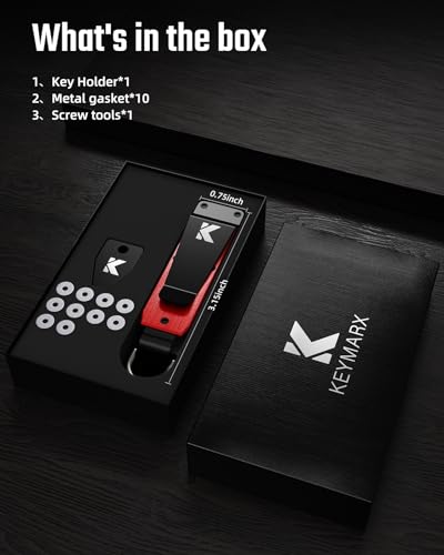 Key Organizer for Men Compact Key Holder Minimalist Key Case Metal Key Chain Key Holder for Keychain Secures 2
