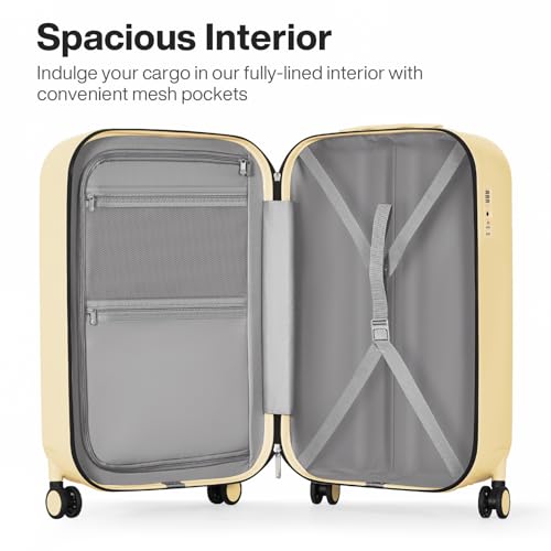 20 Inch Carry On Luggage PC Hardside Suitcases with Wheels & TSA for Travel Woman Men
