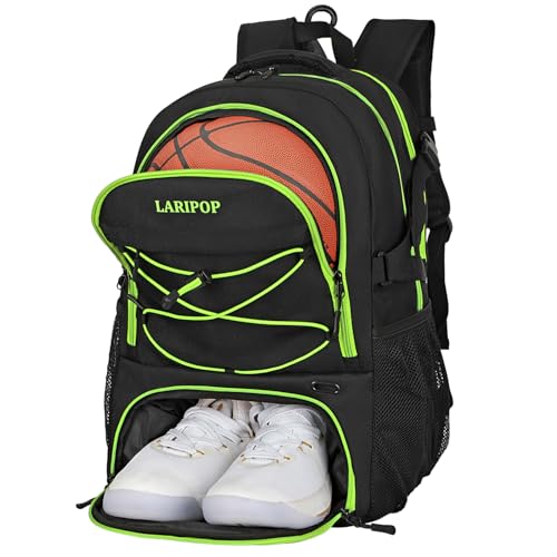 Basketball Backpack Large Sports Basketball Bag with Dedicated Ball Slot & Ventilated Shoe Compartment for Soccer Volleyball Gym Training Travel