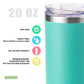 20 oz Tumbler with Lid and Straw
