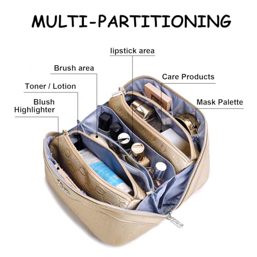 Travel Makeup Bag Cosmetic Bags for Women (3 Count)