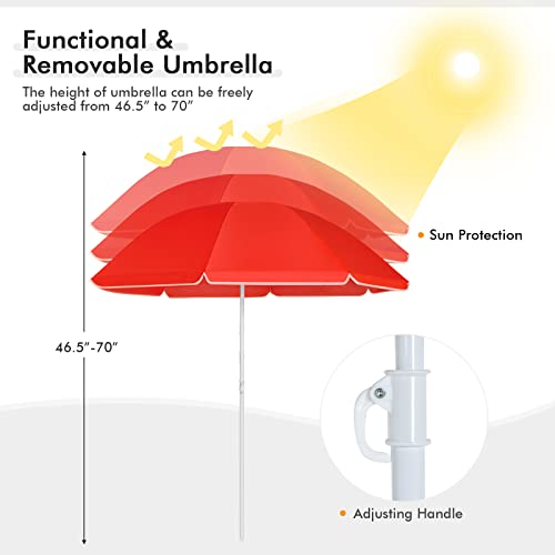 Double Camping Chair with Umbrella