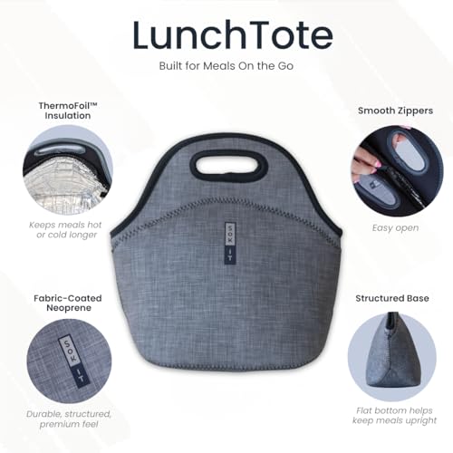 LunchTote Zippered Bag Insulated Neoprene Caddy (Horcrux / Large 4.5 Quart Lunch Tote)