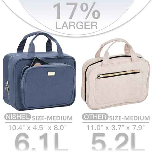 Travel Toiletry Bag for Women Hanging Organizer Makeup Case Pockets