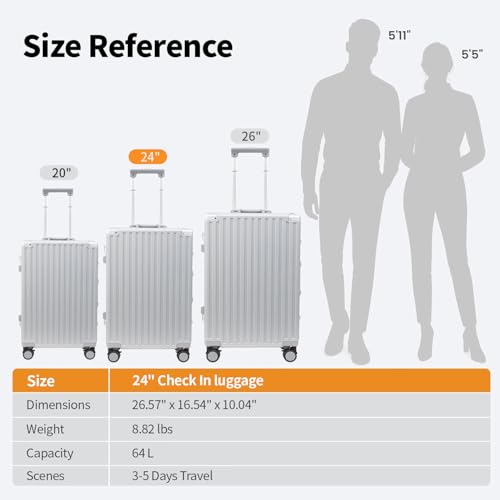 24 Inch Luggage With Spinner Wheels