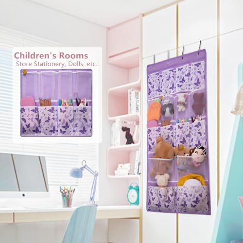 16 Pockets Over Door Hanging Storage Organizer with 4 Kinds Pouches for Shoes