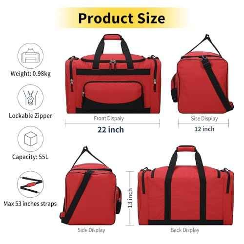 55L Duffle Bag for Men