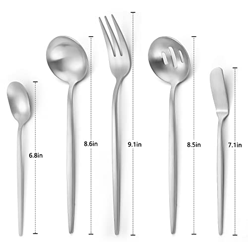 Matte Serving Silverware Set (4 Count)