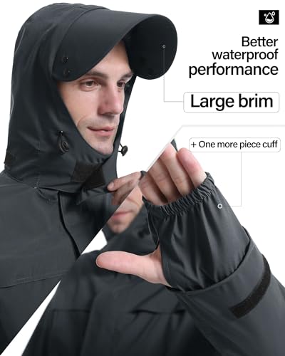 Rain Suit Waterproof Breathable Lightweight 2 (2 Count)