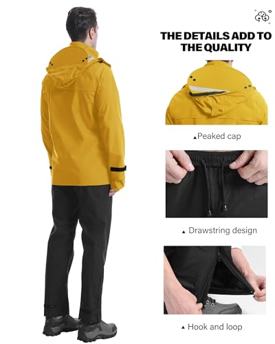 Rain Suit Waterproof Breathable Lightweight 2 (2 Count)