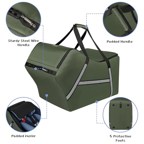 Infant Car Seat Travel Bag for Airplane Compatible with All Nuna Pipa Car Seat and Base