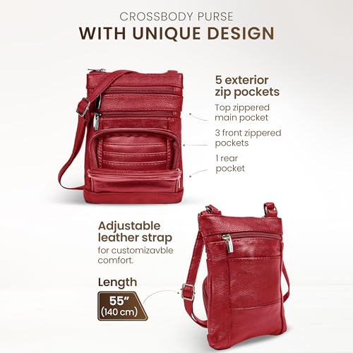 leather Crossbody Purses for Women