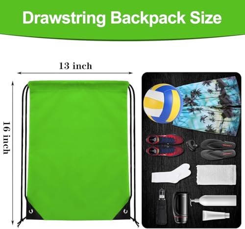 60 Pieces Drawstring Backpack Bags Sports Sackpack Bulk Cinch Gym Bag for Women Men Outdoor Sports Backpack for St. Patrick's Day Gift (60 count)