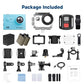 EK7000 4K30FPS 20MP WiFi Action Camera with EIS Ultra HD 131FT Waterproof Underwater Camera Remote Control 4X Zoom Support External Microphone Blue