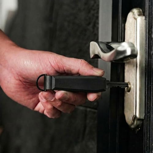 Compact Aluminum Black Key Organizer Holder with Pocket Clip